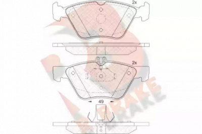 R BRAKE rb2114 -  Комплект тормозных колодок, дисковый тормоз
